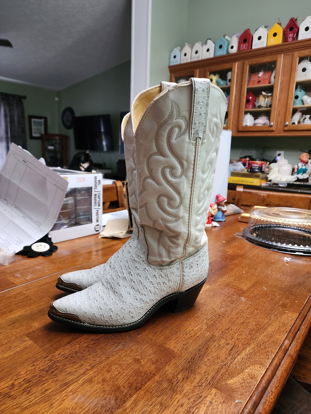 Women's Texas White Western Heeled Boots